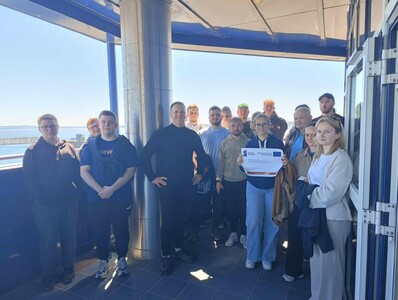 Wizyta studyjna studentów kierunku Energetyka w porcie serwisowym offshore Mucran w Niemczech. 