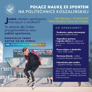  Sport dla aktywnych na Politechnice Koszalińskiej- zapraszamy!