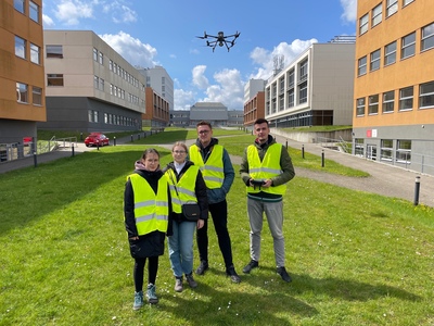 Szkolenie z pilotowania drona  dla studentów naszego wydziału.
