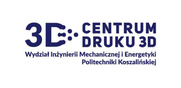 Centrum Druku 3D Wydziału Inżynierii Mechanicznej i Energetyki Politechniki Koszalińskiej / logotypy