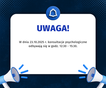 Konsultacje psychologiczne 23.10.2025 r.