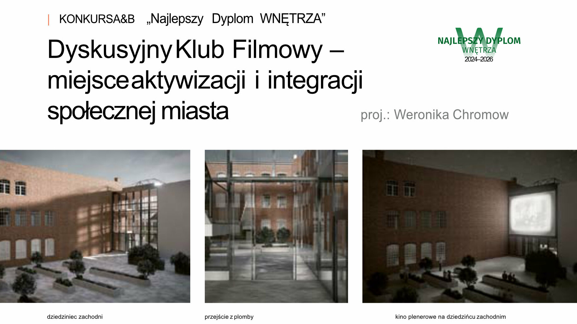 Dyplom licencjacki Weroniki Chromow w A&B!