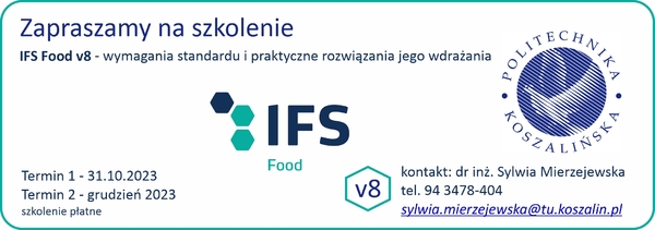 W dniu 31 października  odbyło się szklenie IFS Food v8 