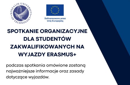 Spotkanie organizacyjne dla studentów zakwalifikowanych na wyjazdy w ramach programu Erasmus+
