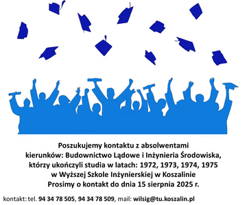 Prosimy o kontakt naszych absolwentów