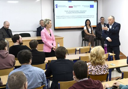 Spotkanie władz Uczelni z pracownikami Wydziału Elektroniki i Informatyki Politechniki Koszalińskiej