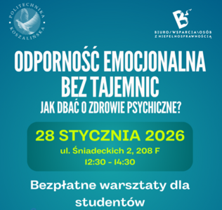 Warsztaty: Odporność emocjonalna bez tajemnic – jak dbać o zdrowie psychiczne?