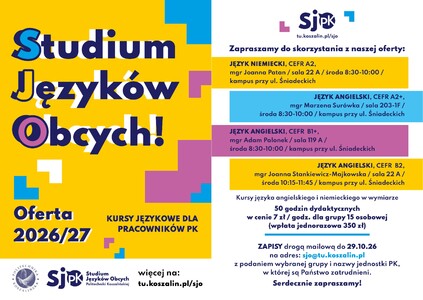 Kursy językowe dla Pracowników PK